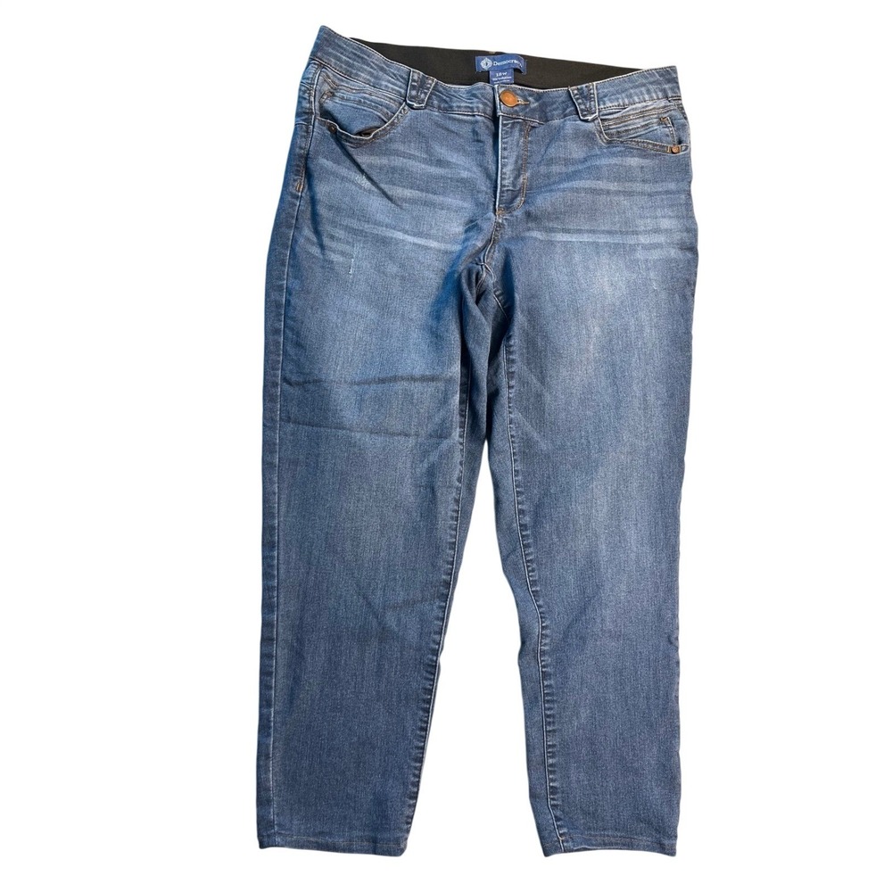 Democracy Ab Solution Womens Jeans 18W Straight Leg Stretch Blue Denim Plus Size